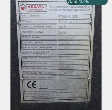cazan industrial de abur AKKAYA Blowtherm YSB 50-4, — fotografia 5